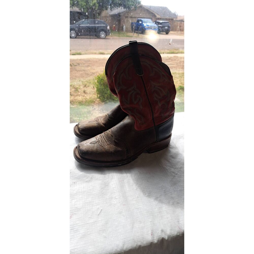 Double H DH3556 Men’s Size 12 D ICE Saddle Vamp Work Roper Boots Square Toe Made